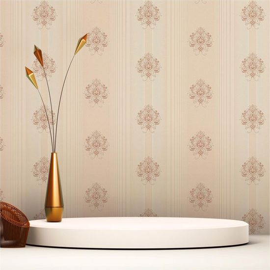 Papier Peint Maison Pino M1-No.89 Beige Violet Papier peint à fleurs
