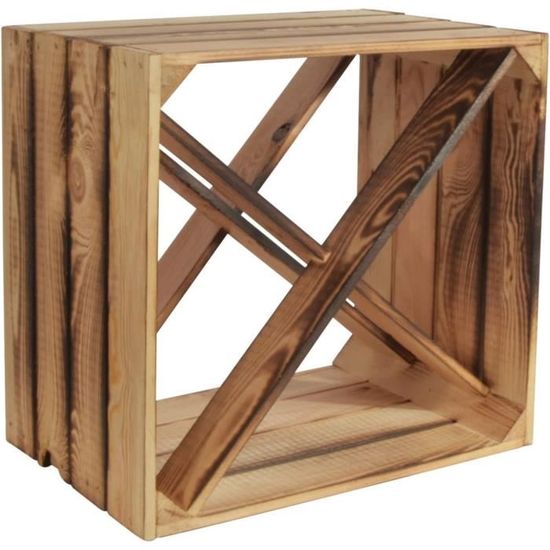 Casier à Vin En Bois Massif Et Métal - DURESSES