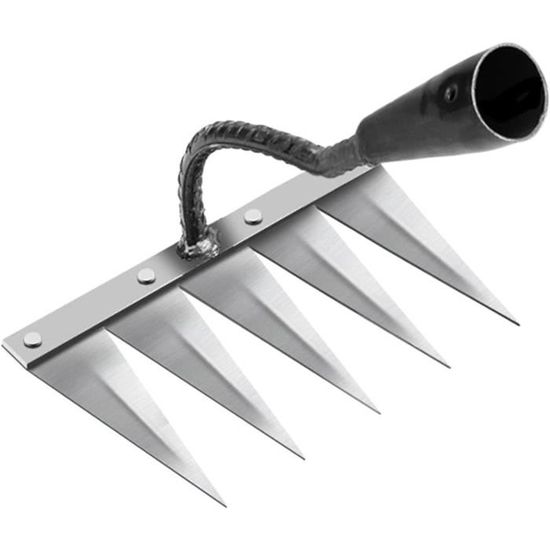Binette Double Feuille De Cœur 3 Dents – Outil 2 En 1 Jardin Avec Manche 115 Cm Fabriqué En UE