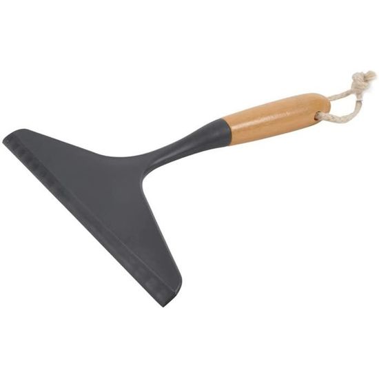 Macosa UMEN155 Raclette De Douche Design Bambou Noir - Accessoire Salle De Bain Moderne