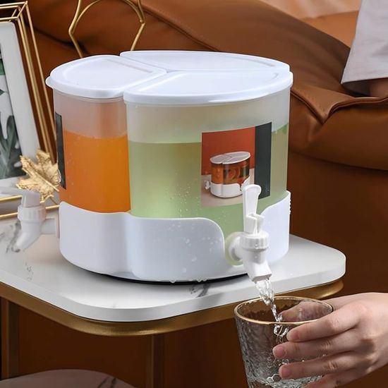 Distributeur De Boissons 5 L Avec Robinet Pour Réfrigérateur - Polypropylène, Filtre, Indicateur De Date - Pour Lait, Jus, Thé Glacé, Fêtes