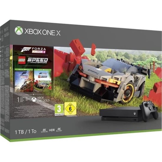 Xbox One X 1 To + Forza Horizon 4 + DLC LEGO + 1 mois d'essai au Xbox Live Gold et Xbox Game Pass