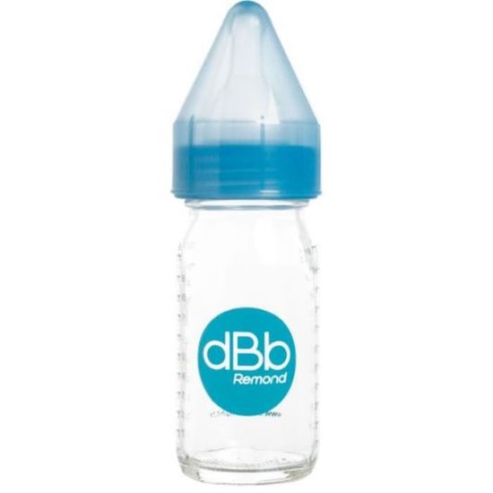 dBb Remond Biberon Jus de Fruit Régul'Air Verre Bleu Translucide 110ml