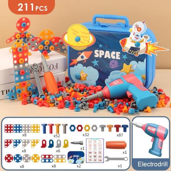 Kit D'Outils De Construction Pour Enfants LATERN - 32 Pièces Avec Sac à Dos - Perceuse Électrique, Casque, Tournevis - Jeu Éducatif 3+ Ans