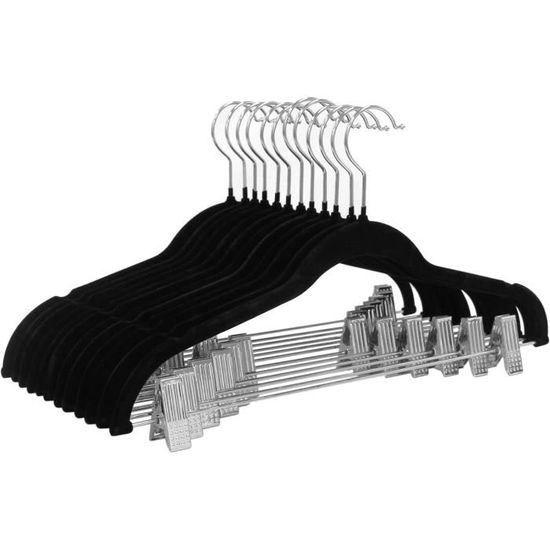 Qualsen Lot De 15 Cintres Avec Clips Pour Bottes, Crochets à Linge, Pinces à Linge, Cintres De Voyage, épingles à Vêtements Pour Pantalons, Chaussures, Serviettes, Chaussettes