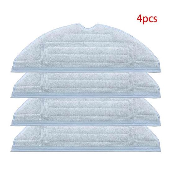 4 Lingettes De Rechange Pour Robots Dreame & Xiaomi - Lavables Et Réutilisables - Pour Sols Durs Et Tapis