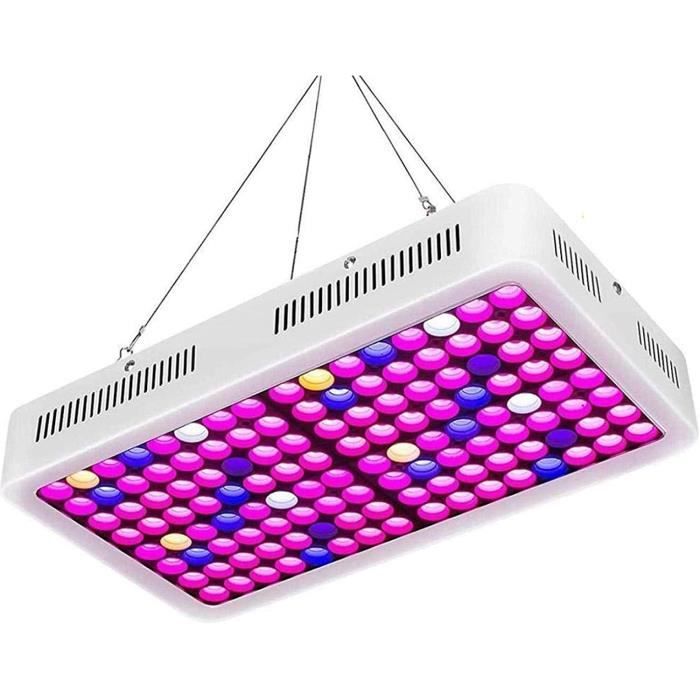AUXTINGS Lampe Croissance Plante 80 LEDs Spectre Complet 4 Têtes | Minuterie 3/9/12H, 10 Intensités, 3 Modes