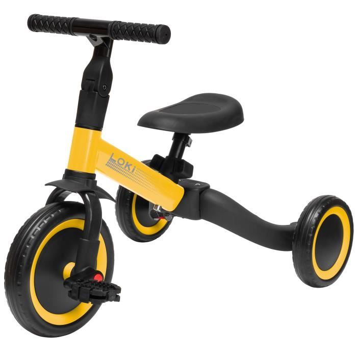 Tricycle évolutif ib style® LOKI 4 en 1 pour enfant de 1 à 5 ans - Jaune