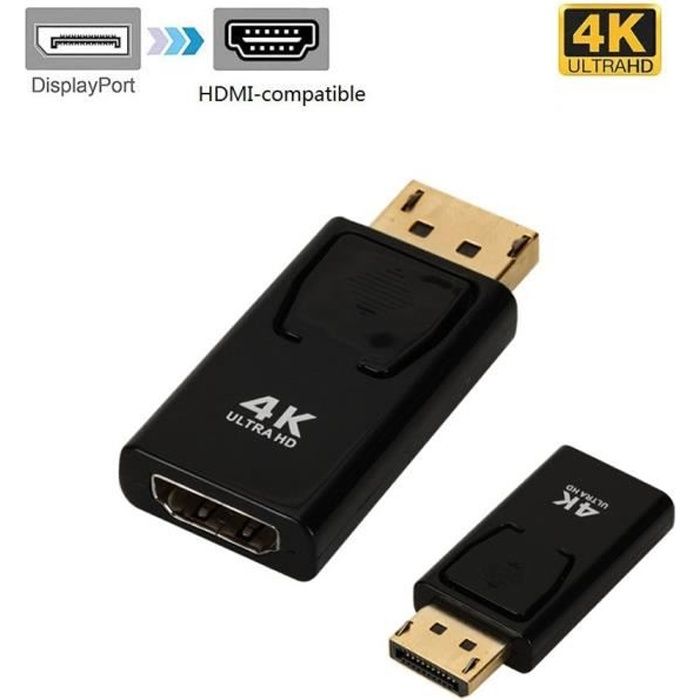 4K - Adaptateur DisplayPort vers HDMI 4K, convertisseur mâle, DP vers femelle, câble TV HD, adaptateur Audio