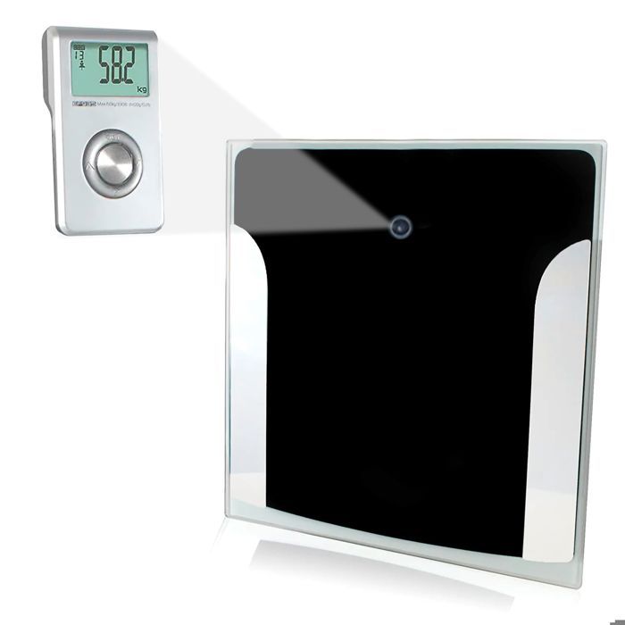 Pèse personne avec écran amovible Noir 30,2 cm