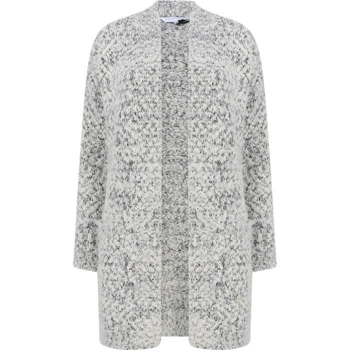 AMARA REYA Cardigan Pop Corn Noir Chiné/Blanc Femme