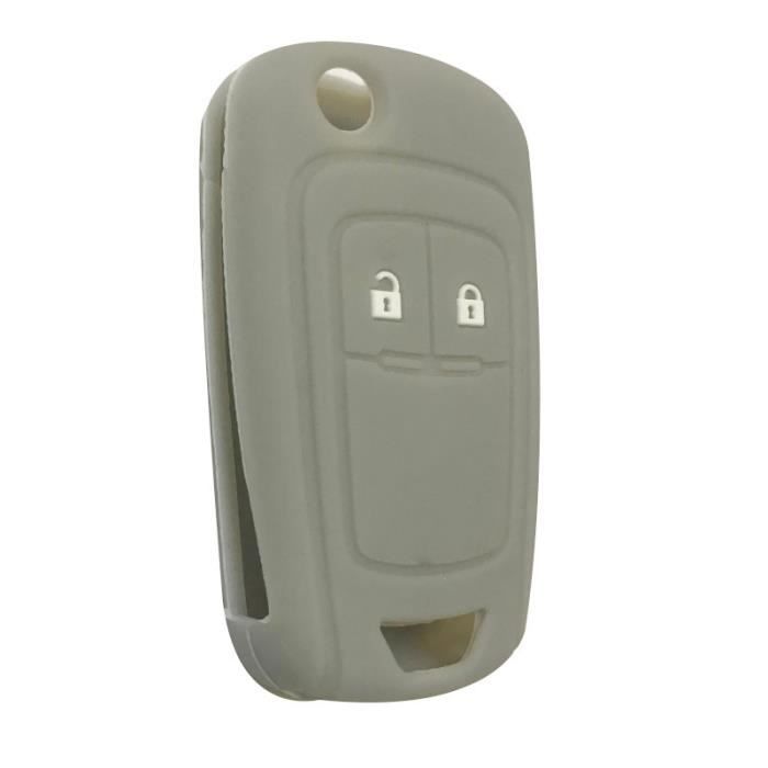 Coque clé,Clé à clé pour Opel Insignia Vauxhall En Silicone, etui à clé pour Buick Regal Lacrosse, Encore Excelle GT-XT - Type gray