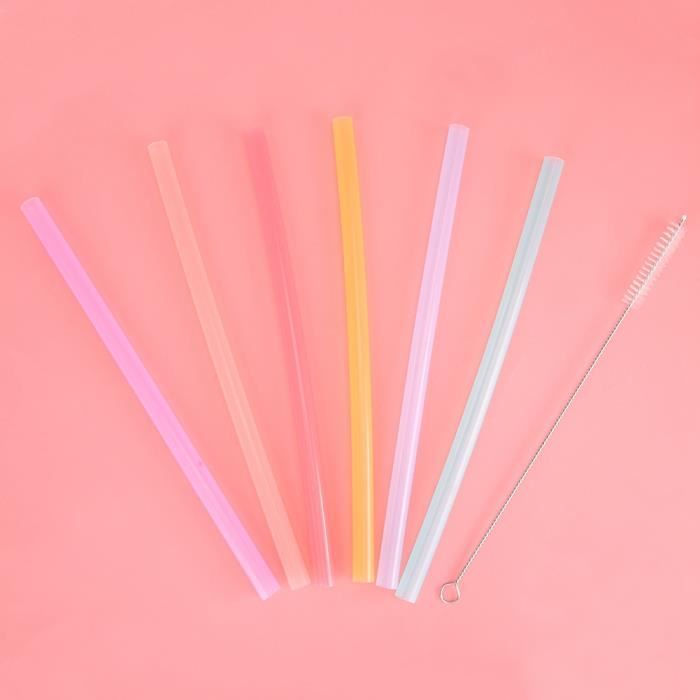 Paille hygiénique résistante à l'eau, paille réutilisable résistante aux températures élevées, portable pour la maison pour