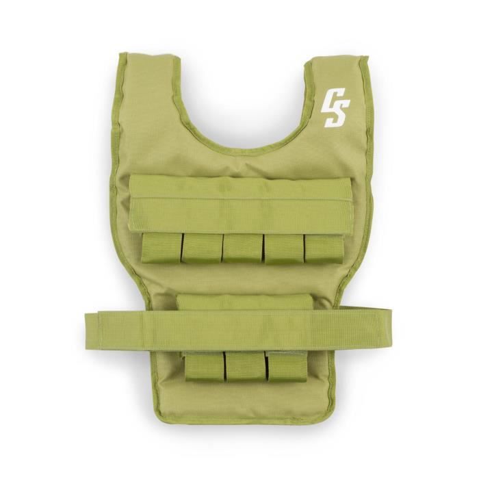 Veste lestée -CAPITAL SPORTS Monstervest - 15 poids individuels amovibles - Nylon -Taille unique - Vert