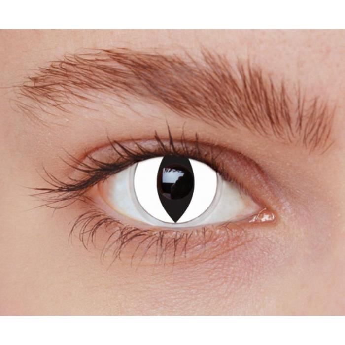 Lentille yeux de chat blancs