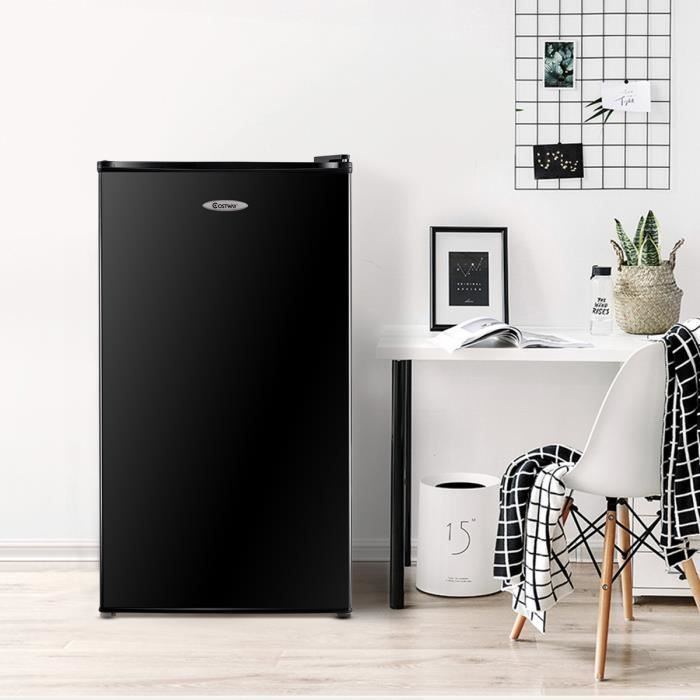 GIANTEX Réfrigérateur 1 Porte 91L avec Thermostat à 7 Niveaux,Faible Bruit,Porte Réversible et Pieds Réglables