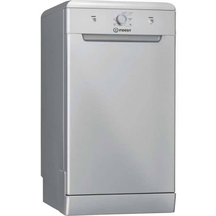 Indesit DSFE 1B10 S, Autonome, Argent, Compact (45 cm), Argent, boutons, Rotatif, 1,3 m
