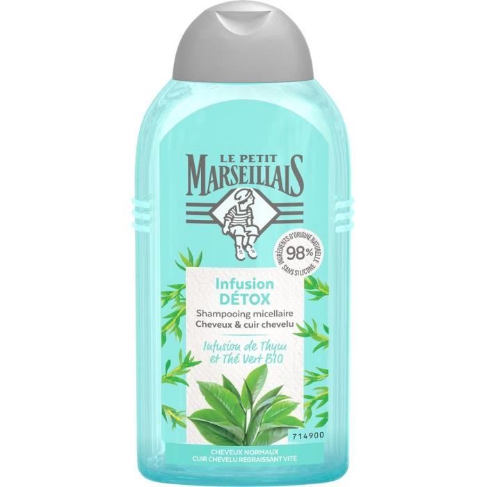 Shampooing Le Petit Marseillais Infusion Détox thym et thé vert Bio 250 ml