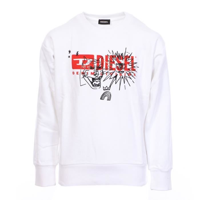 Sweat Blanc Garçon Diesel Sung Over