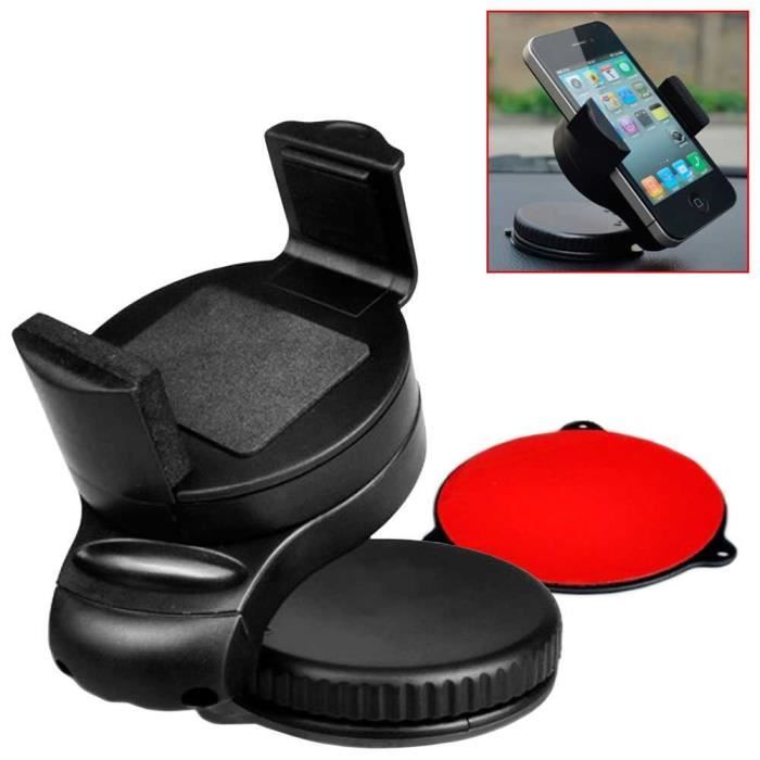 OCIODUAL Support Ventouse Extensible Universal pour Samrtphone Pare Brise Voiture 360º Noir