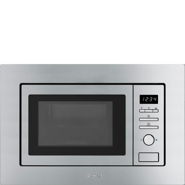 Smeg FMI020X, Intégré, Micro-ondes grill, 17 L, 800 W, boutons, Rotatif, Acier inoxydable