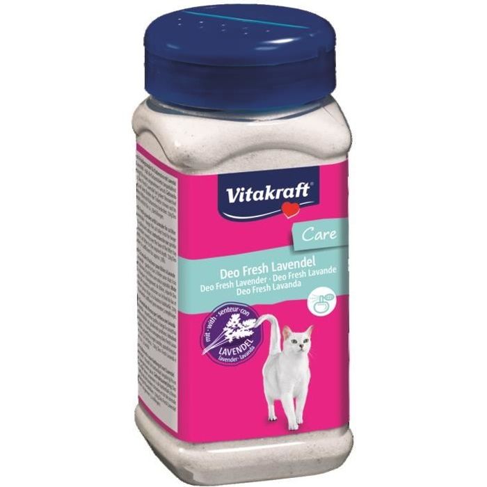 VITAKRAFT Désodorisant pour litière Fresh Poudre Lavande For You - 720 g - Pour chat