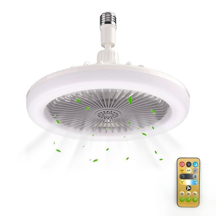 Ventilateur de plafond FISHTEC orientable et télécommandé avec éclairage LED réglable - Fishtec