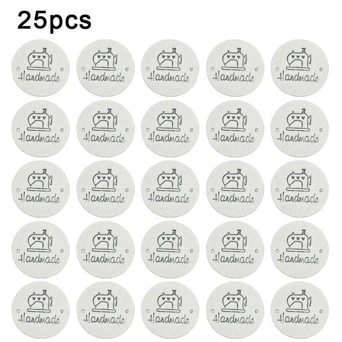 Juland Lot De 60 étiquettes En Cuir Synthétique Fabriquées à La Main En Relief Pour Jeans, Sacs, Chaussures, Chapeaux - 1,5 X 5,5 Cm - 3 Couleurs