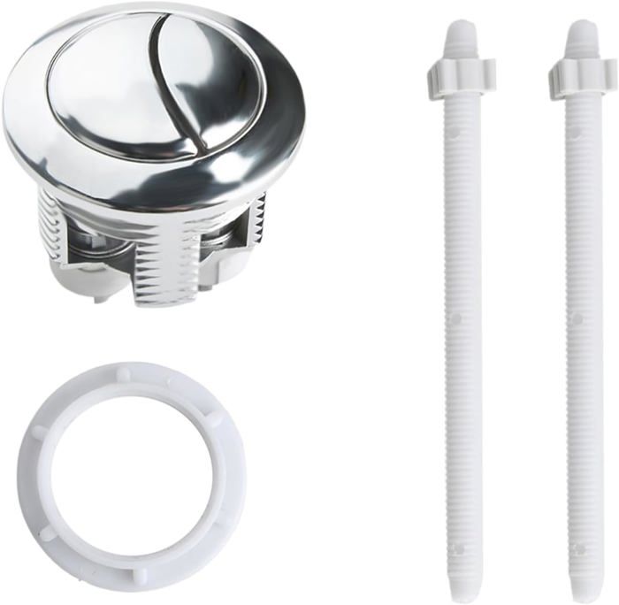 Bouton Poussoir WC Double Chasse ShanBye - Lot De 2 - 48mm Argent - Économie D'eau Et Facile à Installer