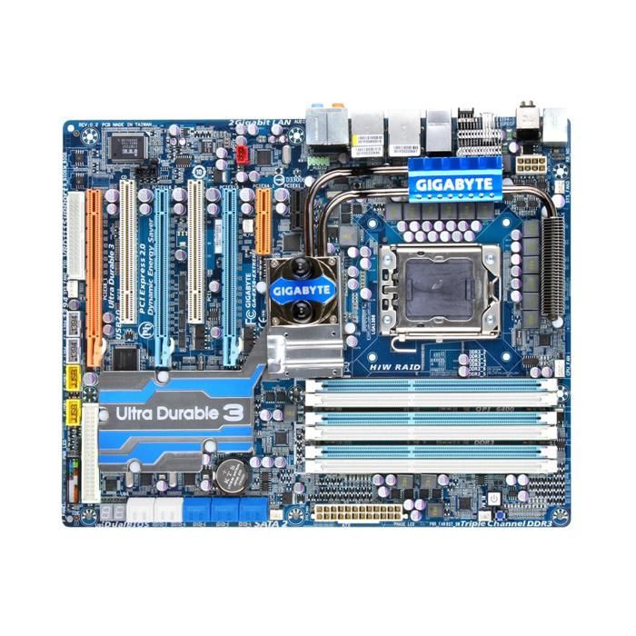 Carte mère GIGABYTE GA EX58 Extreme Intel X58 Socket LGA1366 4xDDR3 SDRAM 24GB ATX - Gigabyte