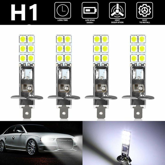 Kit Ampoules LED Phare H1 100W 6000K Fydun - 2 Pièces - Blanc Super Lumineux