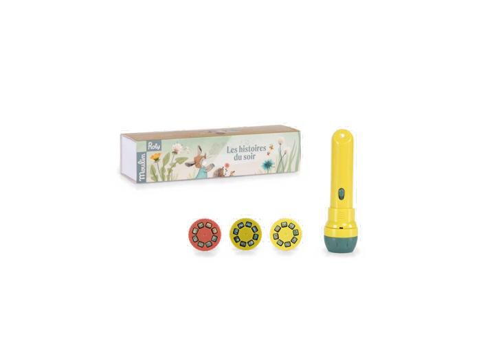 Lampe à histoires - Moulin Roty - Trois petits lapins - Jaune - 10 pièces - À partir de 3 ans