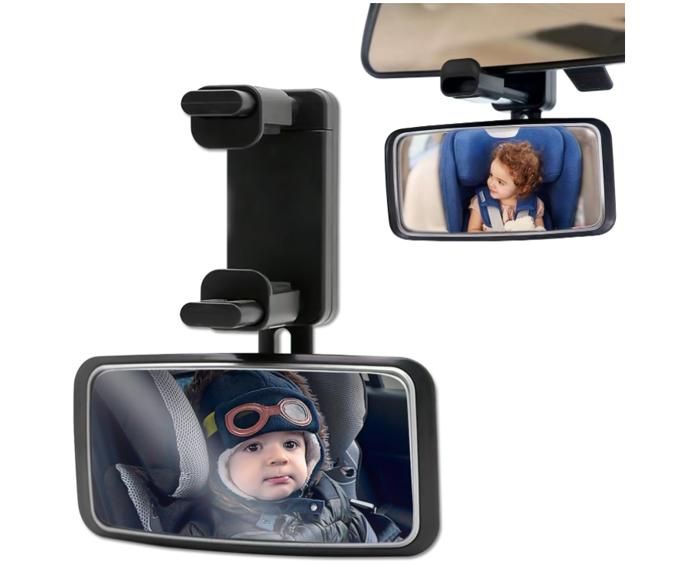 Flaconi Miroir Voiture,Retroviseur Voiture,Retro Interieur Voitures,Miroir D'Angle Mort Traffic Wide Angle Lens RéTroviseurs,Convient à La Plupart Des Voitures,SUV,Camionnettes,Camions(24.4x9cm