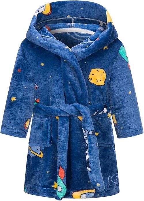 Peignoir à capuche en coton pour filles et garçons, serviette de bain avec motif animal et licorne