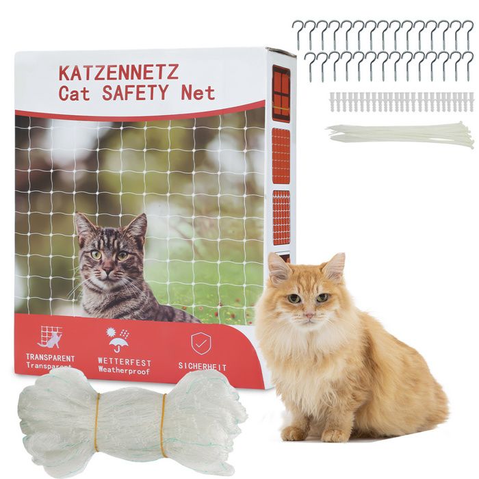 Comparer les prix de Tubiaz Filet de Protection pour Chat balcons Résistance aux UV Aucun perçage n'est nécessaire 3x8m GRILLE DE PROTECTION