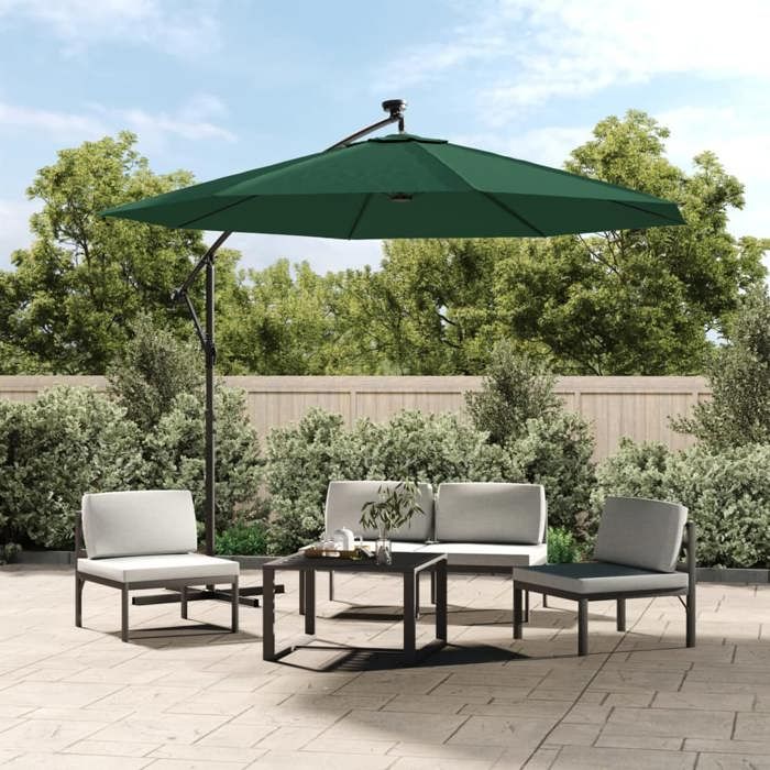 Clarence* Tissu de remplacement - Toile de rechange pour parasol déporté vert 300 cm &Europ3183996