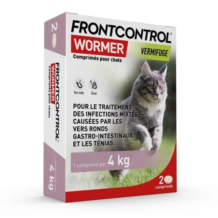 Comparer les prix de Front Control Wormer Vermifuge Chat 2 comprimés