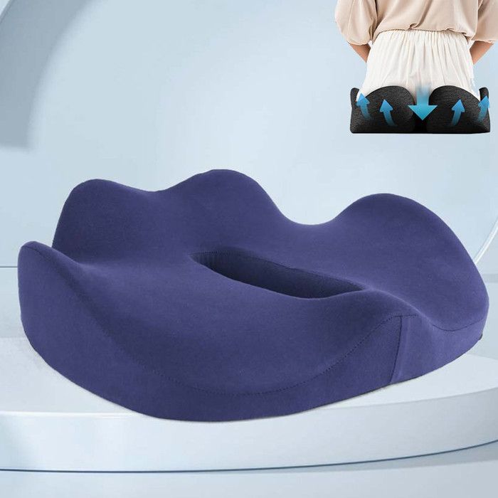 Coussin Coccyx Orthopédique En Mousse Mémoire - Forme En U, Antidérapant, Pour Bureau, Voiture, Fauteuil Roulant
