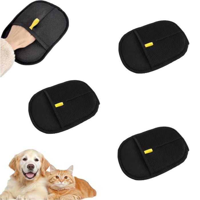 Comparer les prix de Lot de 2 paires de gants anti-poils statiques pour animaux de compagnieréutilisablesnettoyants et épilatoiresnoirs23x17 cm