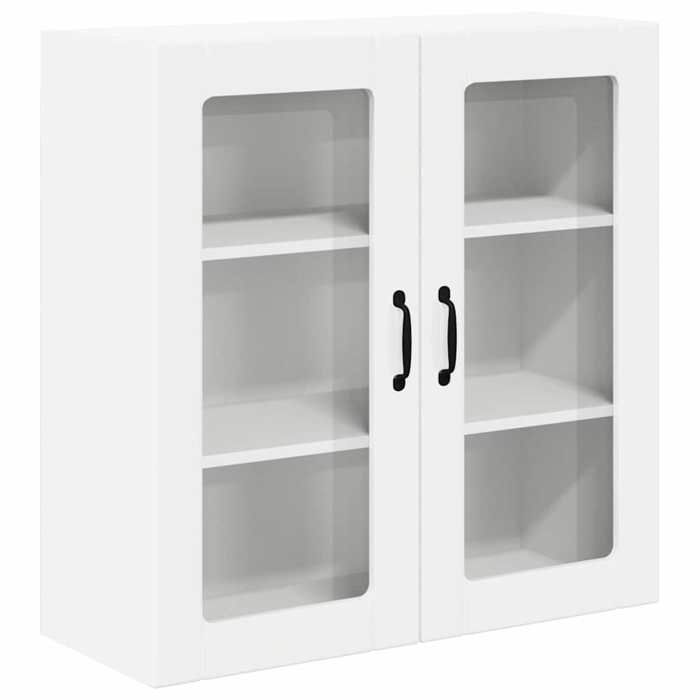 BEL-ACHAT* Meuble de stockage Moderne - design bas - Colonne de cuisine avec étagère Blanc brillant 80x31x80cm @Promo5104792
