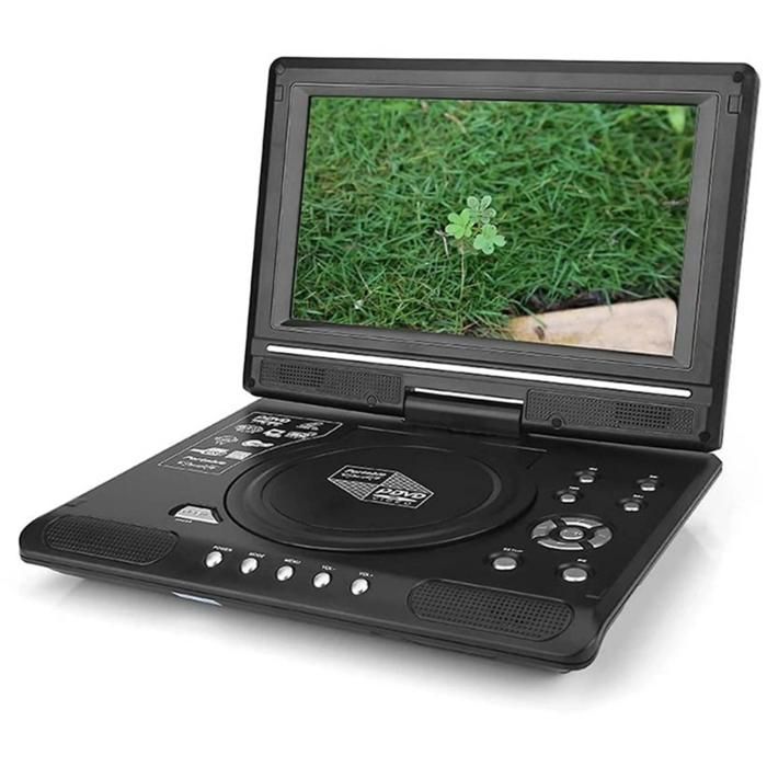 Lecteur DVD portable écran de 98 pouces qualité dimage HD facile à utiliser divertissement noir