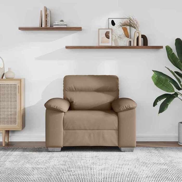 Best2026@Similicuir Fauteuil Relax SHIELDPRO® - Siège maximal: 110 kg - Fauteuil cappuccino 100x81x84 cm - pour salon -4596