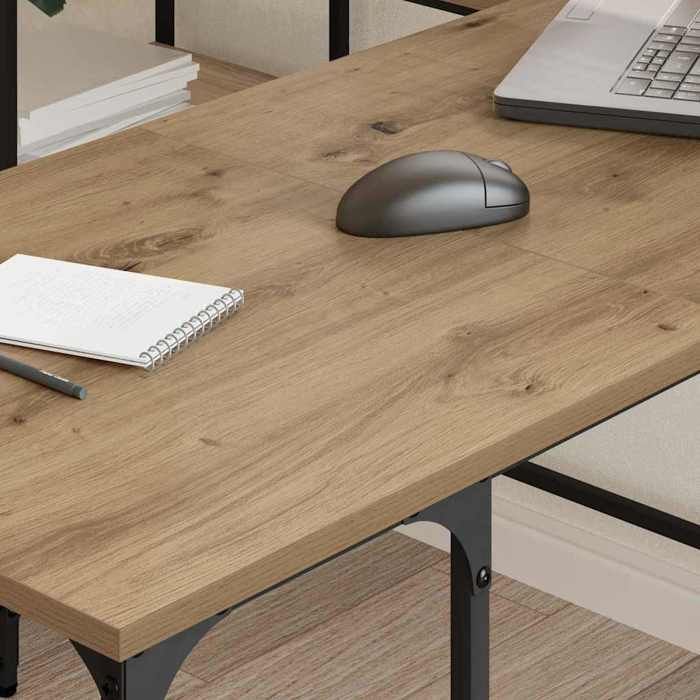 NEUF Marron MEUBLE de travail(Adulte/enfant) - Table dordinateur Chêne artisanal 139x139x75cm - Bois dingénierie LH 57683811