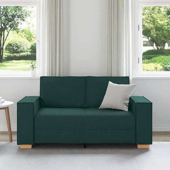 Canapé 2 places ergonomique - RUIOG - pour bavarderlire - Vert foncé 160x78x84cm Tissu C65991180375943