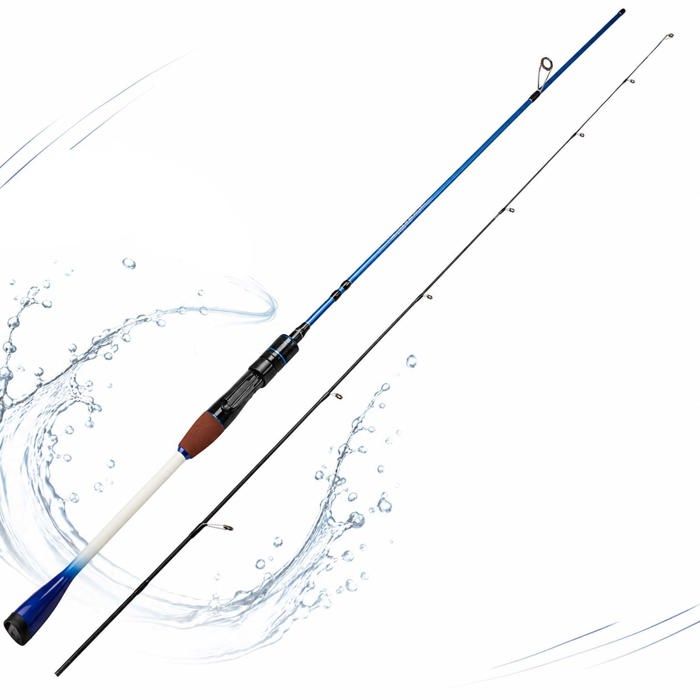 Canne a peche truite - BEARWIN - 168cm Carbone léger et haute sensibilité Scion plein protège le fil Spécial rivière et truite