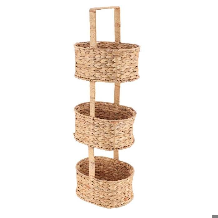 ETAGERE 3 PANIERS JACINTHE / METAL - NATUREL - Tendance ETAGERE 3 PANIERS JACINTHE / METAL - NATUREL - Tendance
