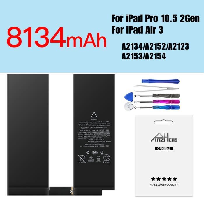 8134 air3 pro10.5 2-batterie pour tablette iPad 6 Air 2 A1566