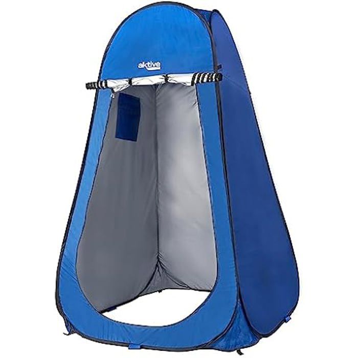 Tente de Douche - AKTIVE - 62162 - 120x120x190 cm - Bleu - Montage Automatique