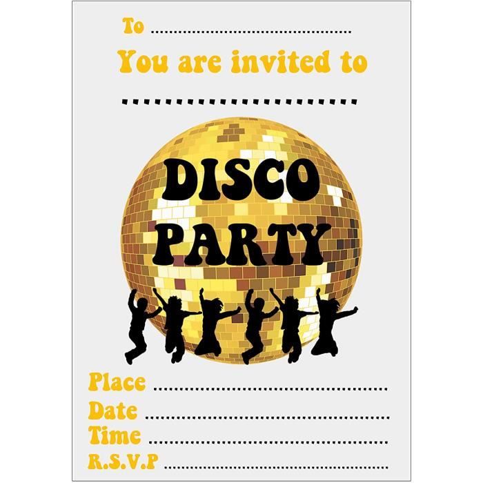 Lot De Cartes D Invitation Pour Enfants Motif Danseuse Disco Fete D Anniversaire Garcons Et Filles Enveloppes Colorees 33 Cdiscount Beaux Arts Et Loisirs Creatifs