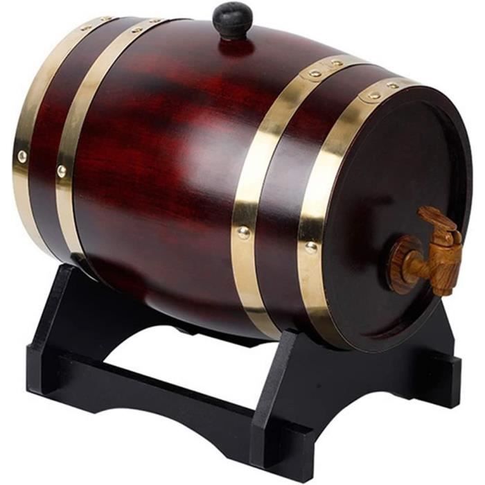 Tonneau Bois 1,5 L – Fût à Whisky & Spiritueux – Vieillissement & Macération Exquise – Design Rustique